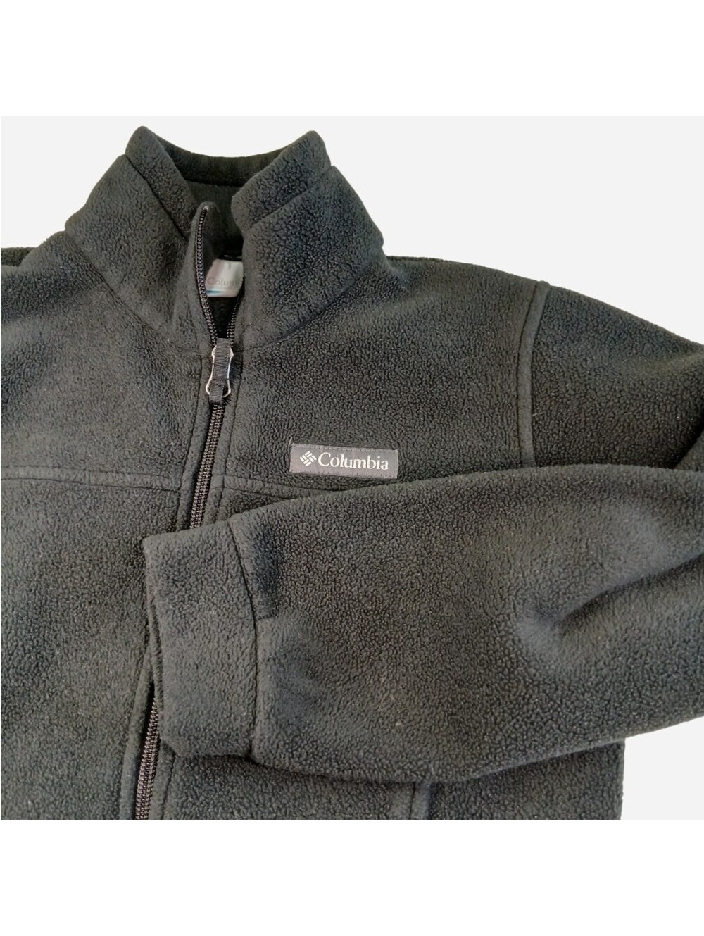 Columbia Youth Small Gray Full Zip Fleece Jacket Steens Mountain Kids Size S